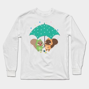 Squirrel Rainy day Long Sleeve T-Shirt